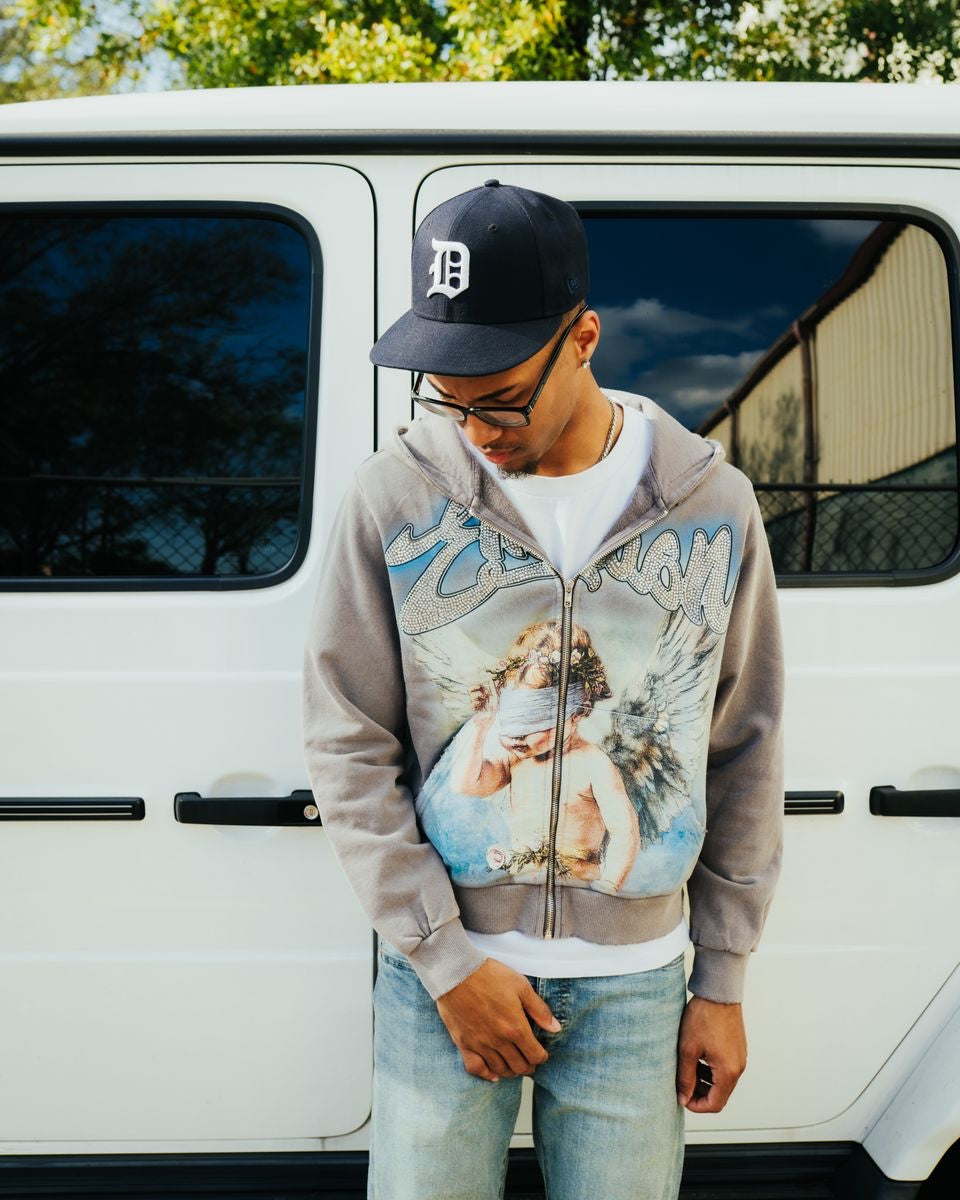 Grey “Rhinestone“ Hoodie