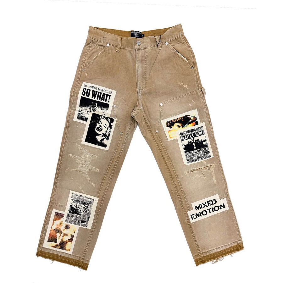 Mixed Emotions “Newspaper” Carpenter Pants