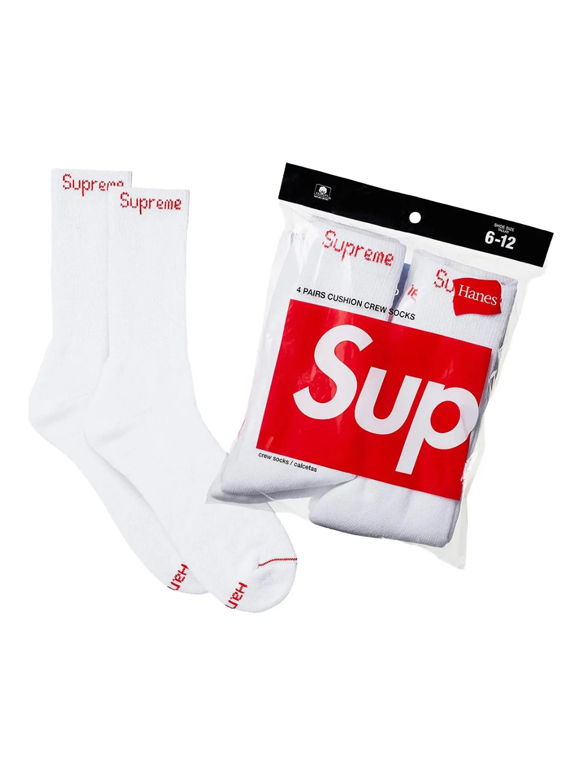 Supreme Hanes Crew Socks (4 Pack)