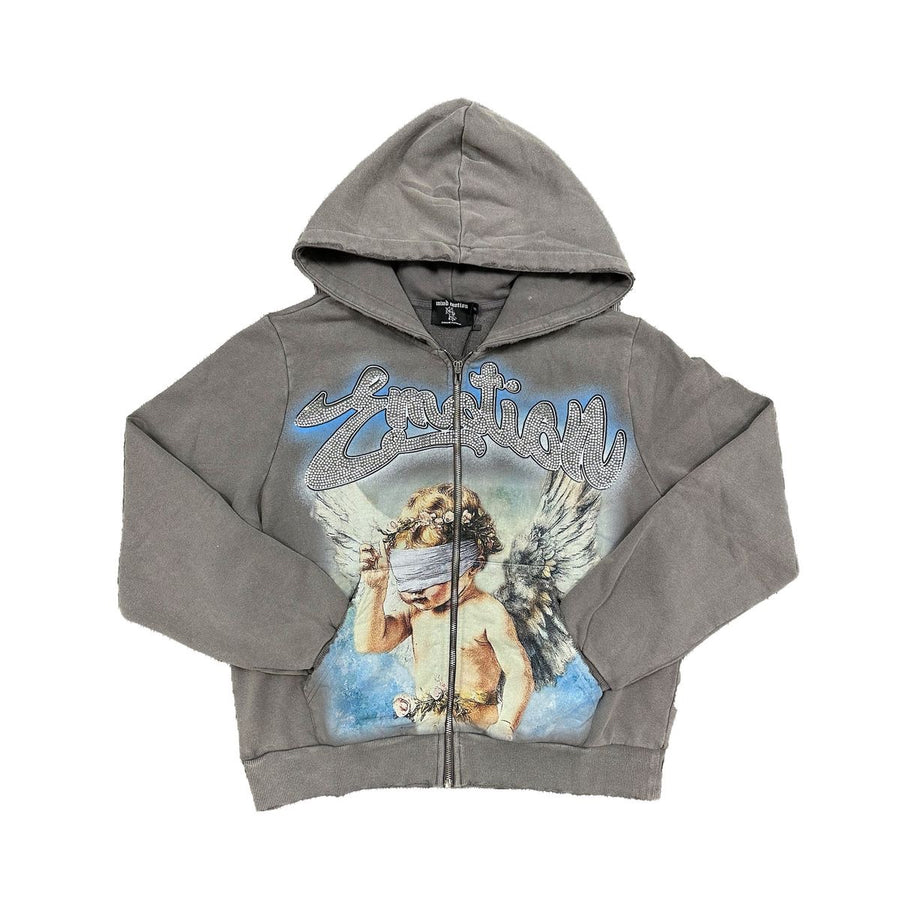 Mixed Emotions Grey “Rhinestone“ Hoodie