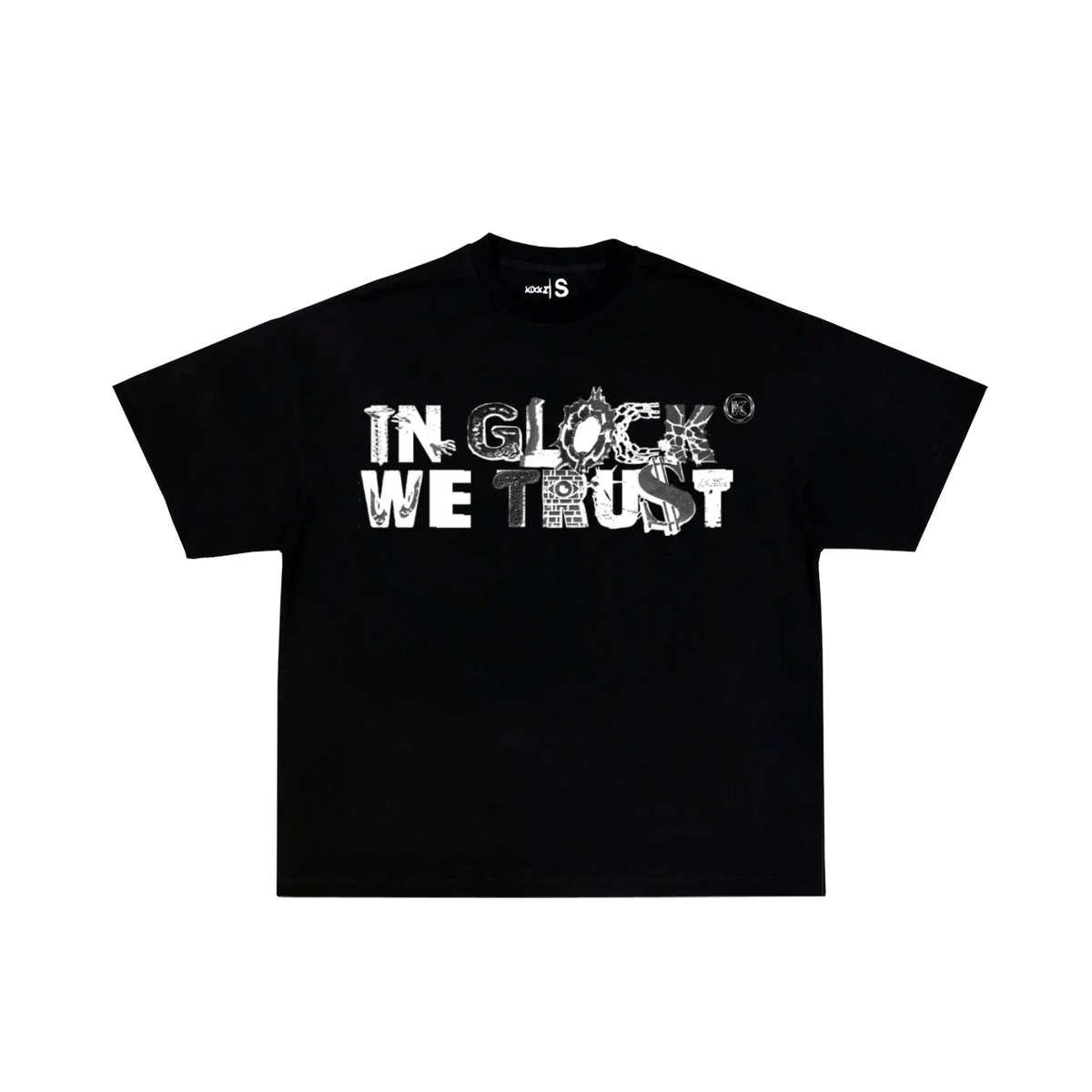 In Glock We Trust SKRAPYARD OVERSIZED TEE (BLACK)