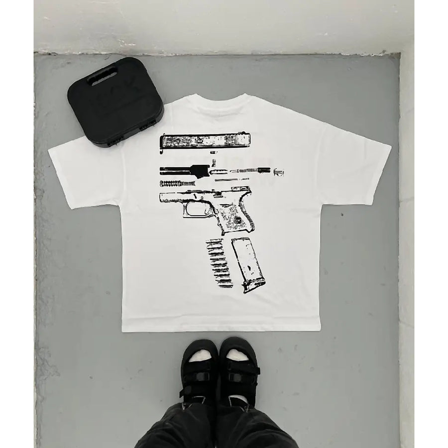 In Glock We Trust Oversized T-Shirt White/Black