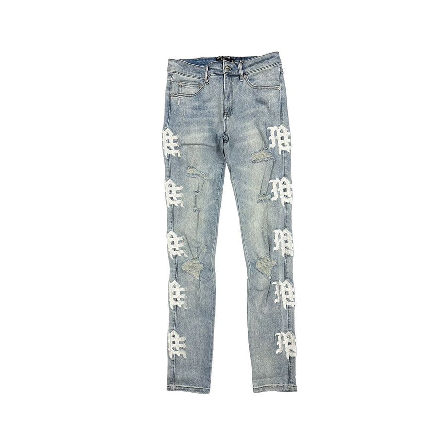 Mixed Emotions ‘Sea’ Monogram Denim