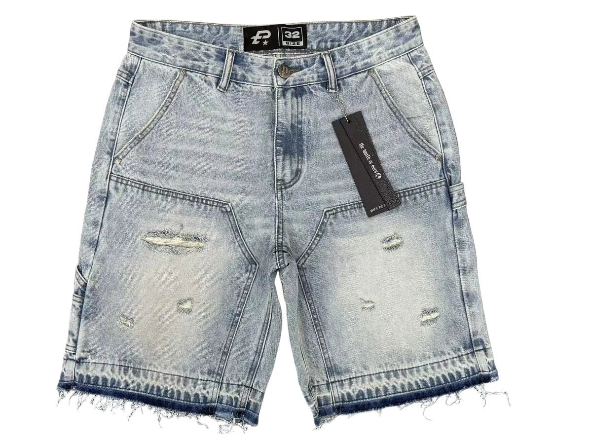 Politics Shorts - Light Blue Wash