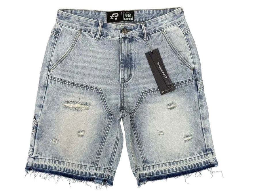 Politics Shorts - Light Blue Wash