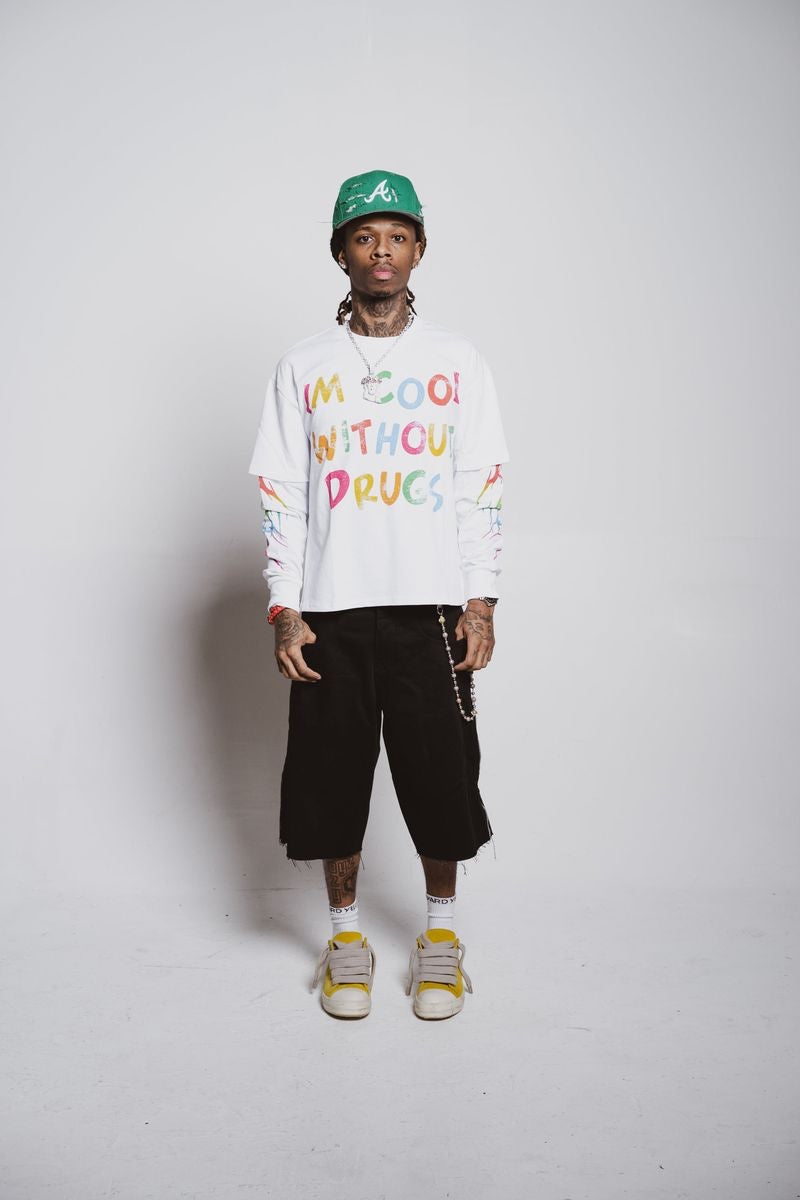 Cool Without Drugs White Double Layer