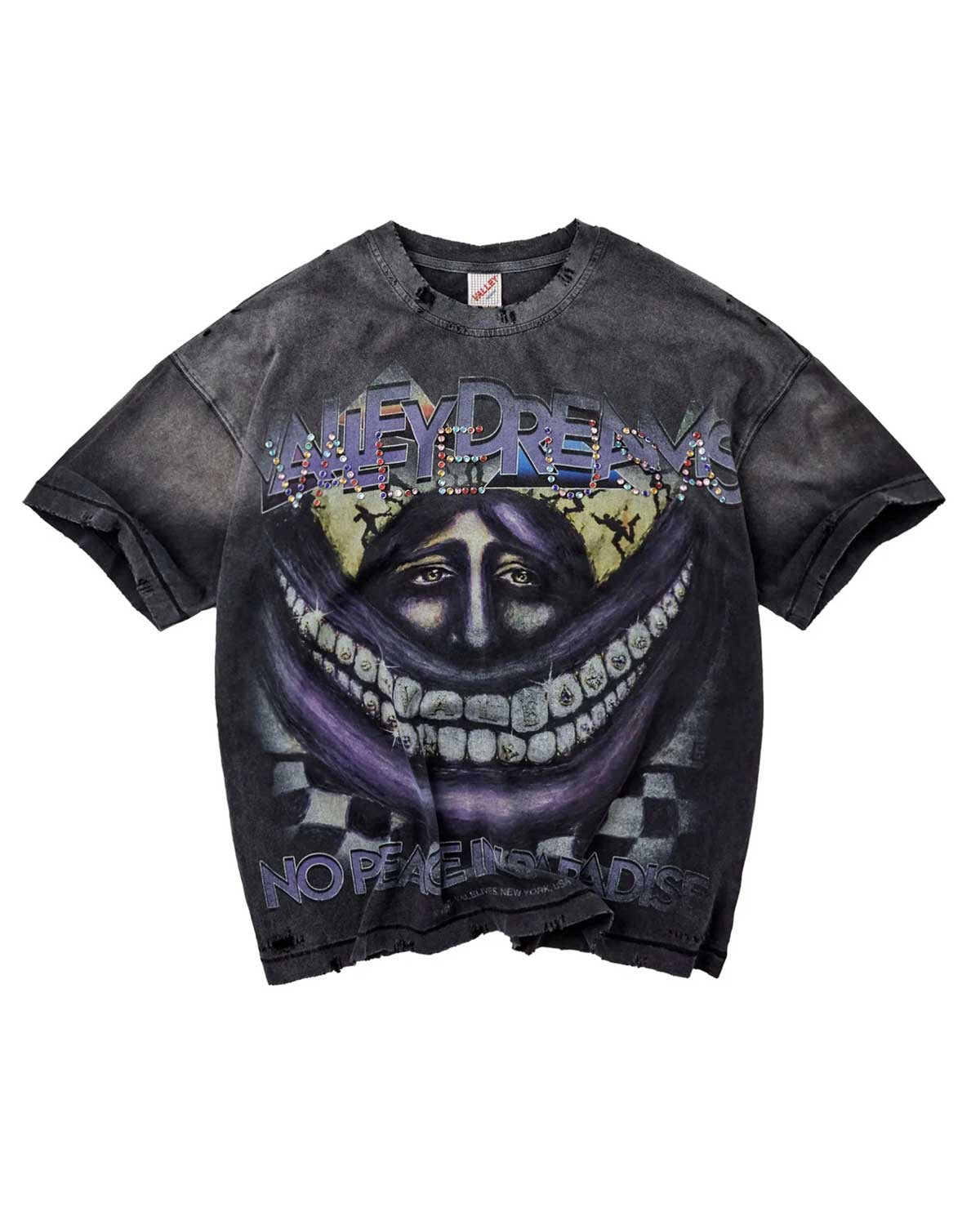 VALE FOREVER SMILEY FACE TEE BLACK
