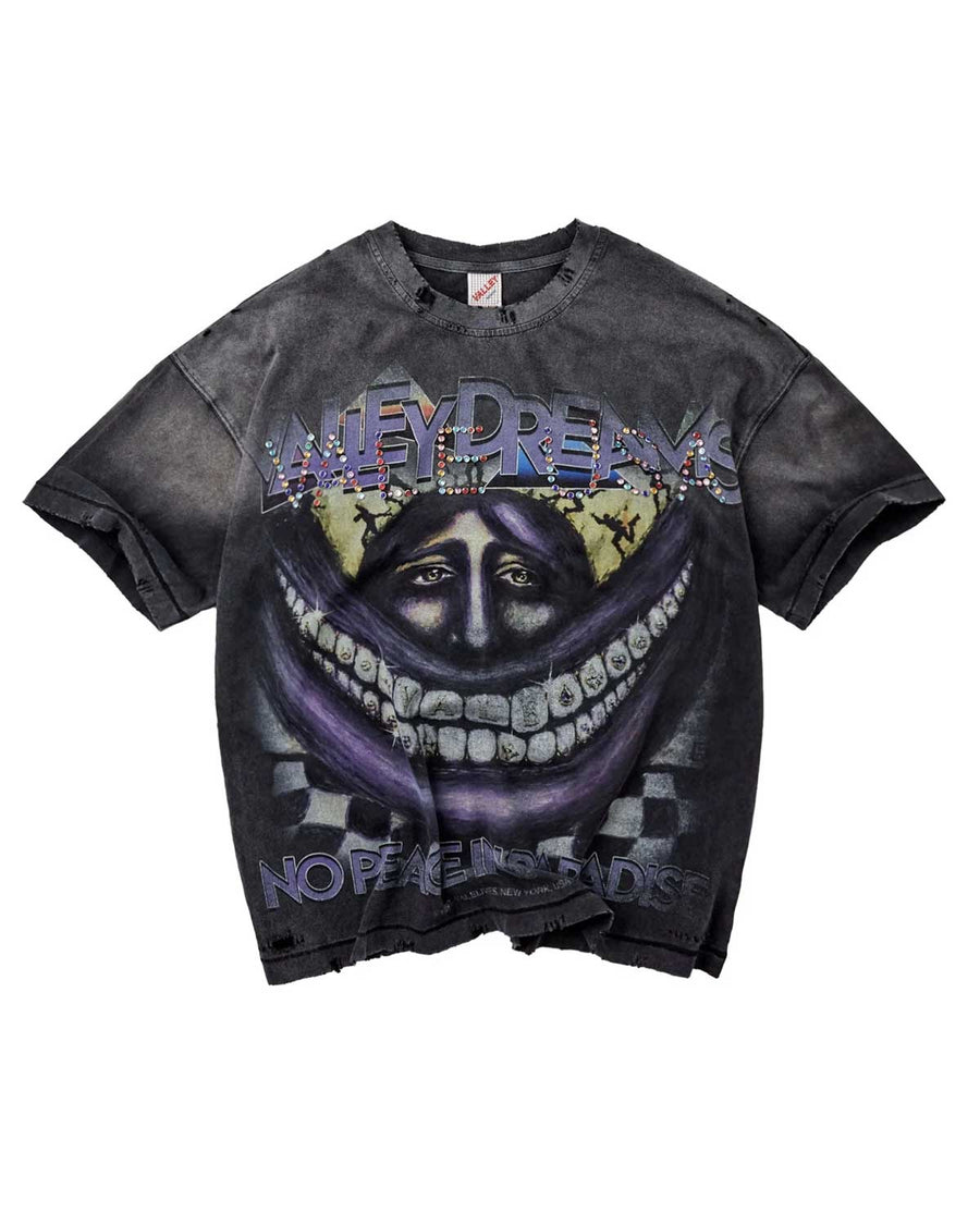 VALE FOREVER SMILEY FACE TEE BLACK
