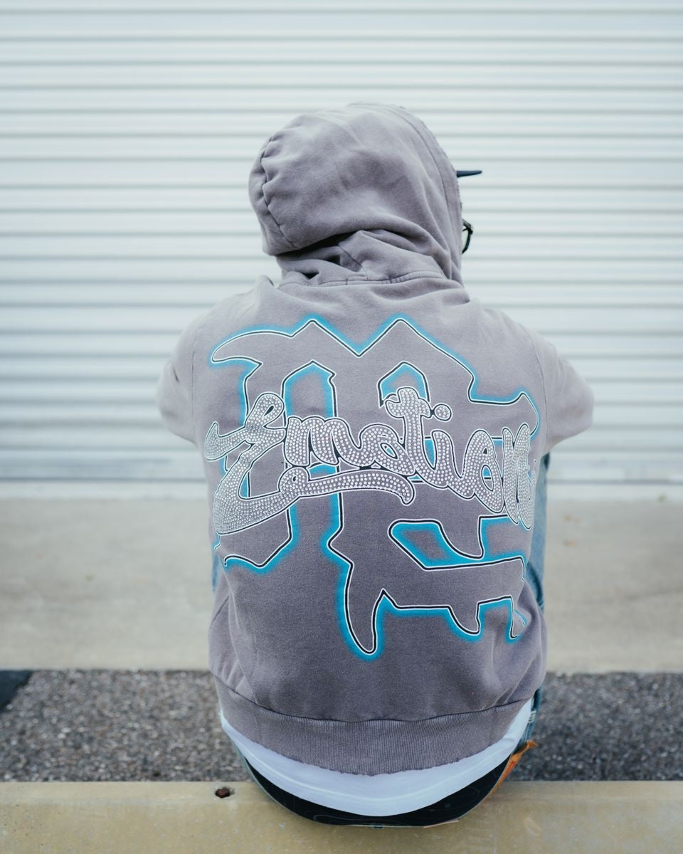 Grey “Rhinestone“ Hoodie